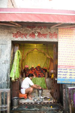 Shri kaila devi tapınağındaki heykel, mathura, uttar pradesh, Hindistan, Asya 