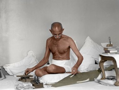 Mahatma Gandhi, Birla House, Mumbai, Maharashtra, Hindistan, Asya, 1942