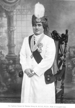 Princes of India, His Highness Nawab Sir Mahabat Khanji III, G.C.I.E. ; K.C.S.I. ; Ruler of Junagadh State, Gujarat, india   clipart