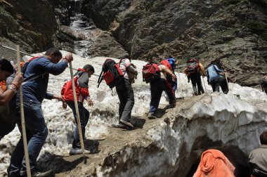 Pilgrim, amarnath yatra, jammu Kashmir, Hindistan, Asya 