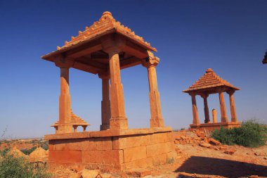 Bada bagh cenotaphs jaisalmer rajasthan, Hindistan, Asya  