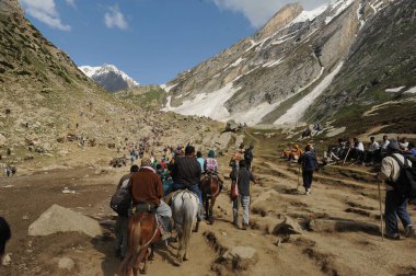 Pilgrim, amarnath yatra, jammu Kashmir, Hindistan, Asya 