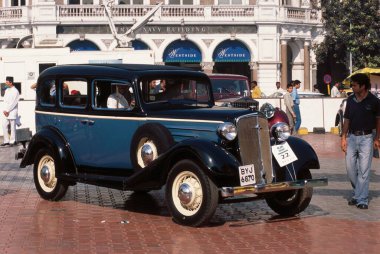 Austin, klasik araba rallisi, Bombay Mumbai, Maharashtra, Hindistan  