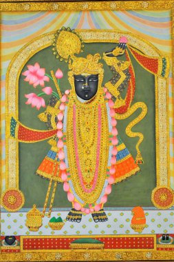 Lord Srinathji Nathdwara pichwai resim