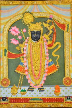 Lord Srinathji Nathdwara pichwai artwork painting clipart