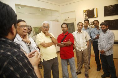 Anlamsız ', Ravi Shekhar' ın tuval üzerindeki soyutlamalar, Sanat Galerisi, Sanat, DINODIA, Nariman Point, Bombay Mumbai, Maharashtra, Hindistan