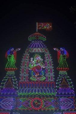 Ganesha, Pune, Maharashtra, Hindistan, Asya pandal dekorasyonu 