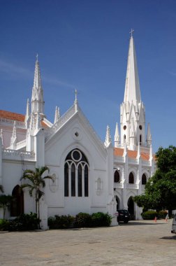 Chennai 'deki San Thome Kilisesi Bazilikası Tamilnadu Hindistan Asya