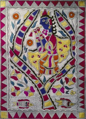 Art , Folk Art , Madhubani Painting , Krishna clipart