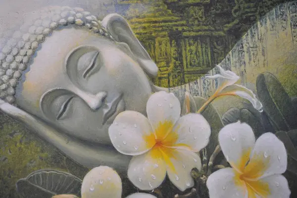 Señor Buda Meditando Pintura Obras Arte — Foto de Stock