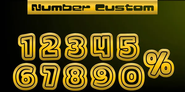 stock vector set numbers, custom with a variety of the latest models 7