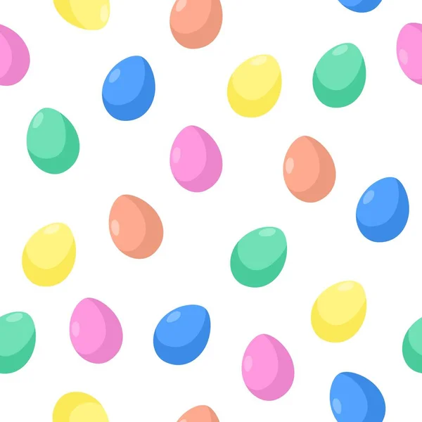Huevos Pascua Multicolores Patrón Simple Sin Costuras Fondo Pascua Vectorial — Vector de stock