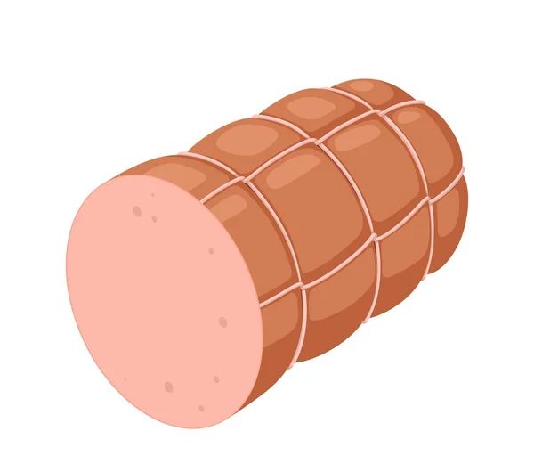 烤香肠 白色背景上的矢量图解 种群病媒 — 图库矢量图片