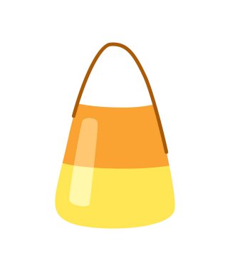 Cadılar Bayramı mısır şekeri. Geleneksel Cadılar Bayramı tatlısı. Beyaz arkaplan.