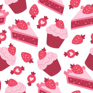 Kekler, turtalar ve şekerler kusursuz. Tatlı pastalar, tatlılar ve şekerlemelerle Sevgililer Günü geçmişi. Romantik yemek kalıplarına bayılırım. Beyaz arkaplan