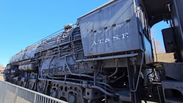 Sacramento California Eua 2024 Uma Velha Locomotiva Vapor Velho Sacramento — Vídeo de Stock