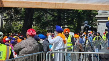 SACRAMENTO. California 'da. ABD. 03.31.2024. Bağlayıcı olmayan Khalistan Referandumu için binlerce kişi Sacramento 'da toplandı. Başkent Müzesi. 