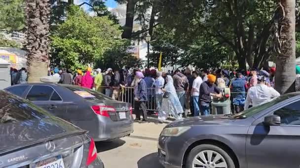 사크라멘토 칼리포니아 2024 사람들이 새크라멘토에서 구속력 칼리스탄 국민투표를 모여듭니다 캐피톨 — 비디오