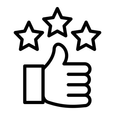 Kişisel ve Ticari Kullanım için İyi Geri bildirim Satırı Simgesi.