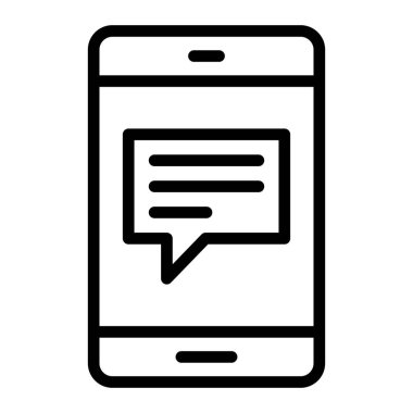 Kişisel ve Ticari Kullanım için SMS Satır Simgesi.