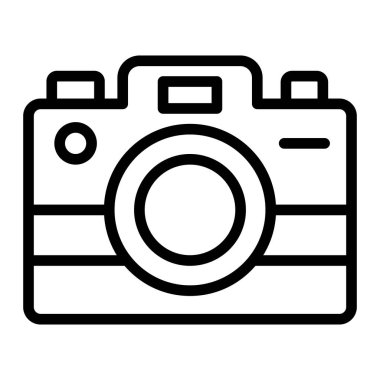 Kişisel ve ticari kullanım için Kamera Film Vektör Hattı Simgesi Tasarımı