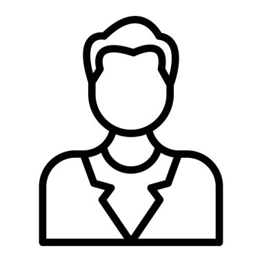 Kişisel ve ticari kullanım için İstemci Vektör Satırı Simgesi Tasarımı