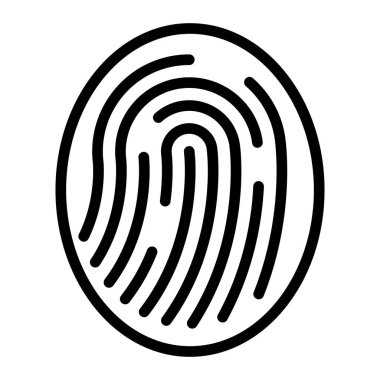 Kişisel ve ticari kullanım için Parmak izi Vektör Satırı Simgesi Tasarımı
