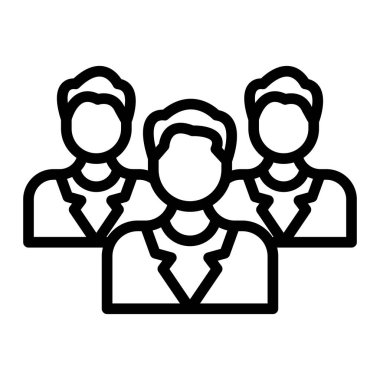 Kişisel ve ticari kullanım için Takım Vektör Hattı Simgesi Tasarımı