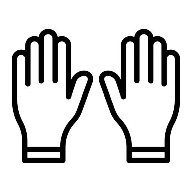 Kişisel ve Ticari Kullanım İçin Eldiven Vektör Satırı Simgesi Tasarımı