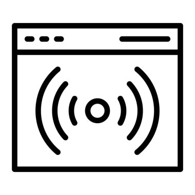 Kişisel ve ticari kullanım için Canlı Yayın Vektör Hattı Simgesi Tasarımı 