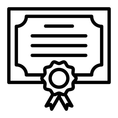 Diploma Vektör Hattı Simge Tasarımı Kişisel ve Ticari Kullanım İçin 