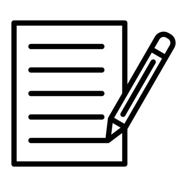 Kişisel ve Ticari Kullanım için Yazar Vektör Satırı Simgesi Tasarımı