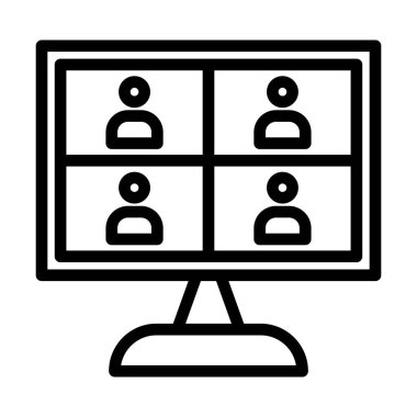 Kişisel ve Ticari Kullanım için Sanal Sınıf Vektör Satırı Simgesi Tasarımı 