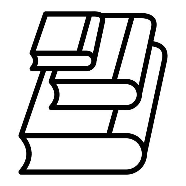 Diseño Del Icono Línea Del Vector Pila Del Libro Para — Vector de stock