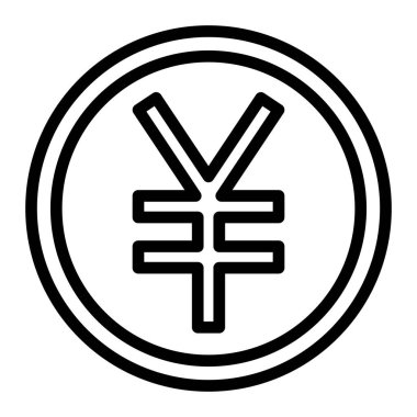 Kişisel ve ticari kullanım için Yen Vektör Satır Simgesi Tasarımı