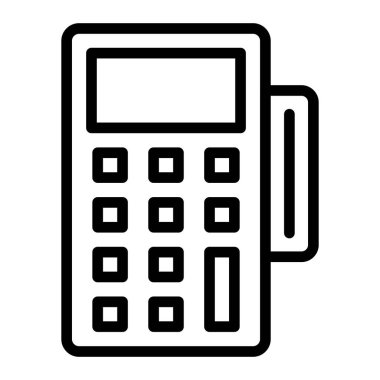 Kart Okuyucu Satırı Kişisel ve Ticari Kullanım Simgesi Tasarımı