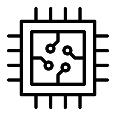 Kişisel ve ticari kullanım için Çip Vektör Satırı Simgesi Tasarımı