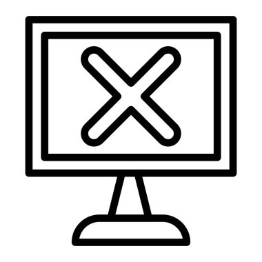 Kişisel ve Ticari Kullanım için Hata Vektör Satırı Simgesi Tasarımı