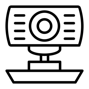 Kişisel ve ticari kullanım için Web Kamerası Vektör Hattı Simgesi Tasarımı