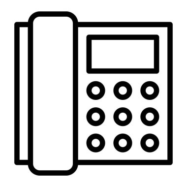Kişisel ve ticari kullanım için Telefon Vektör Hattı Simgesi Tasarımı