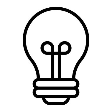 Kişisel ve ticari kullanım için Ampul Vektör Hattı Simgesi Tasarımı