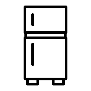 Kişisel ve ticari kullanım için Buzdolabı Vektör Hattı Simgesi Tasarımı