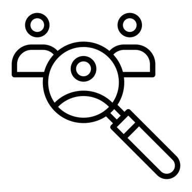 Kişisel ve Ticari Kullanım İçin İşe Alma Vektör Satırı Simgesi Tasarımı