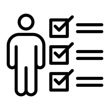 Kişisel ve Ticari Kullanım için Nitelikler Vektör Satır Simgesi Tasarımı