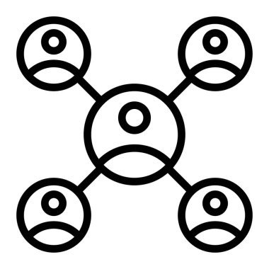 Kişisel ve Ticari Kullanım için Ağ Vektör Satırı Simgesi Tasarımı