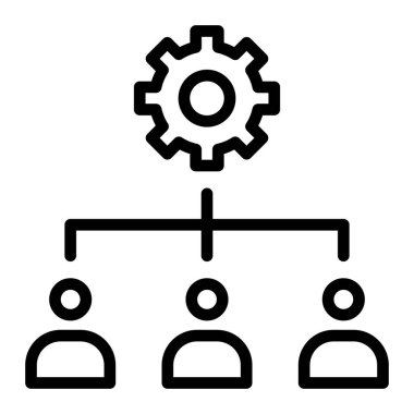 Kişisel ve Ticari Kullanım İçin Takım Çalışması Vektör Satırı Simgesi Tasarımı