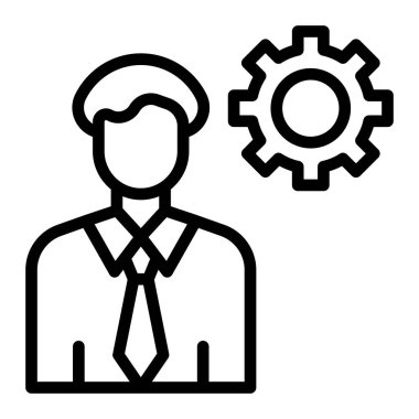 Kişisel ve Ticari Kullanım İçin Yönetim Vektör Satırı Simgesi Tasarımı