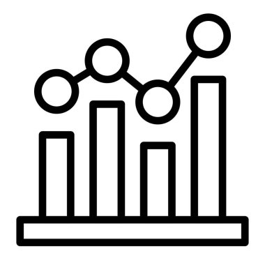 Kişisel ve Ticari Kullanım İçin Trend Vektör Satırı Simgesi Tasarımı
