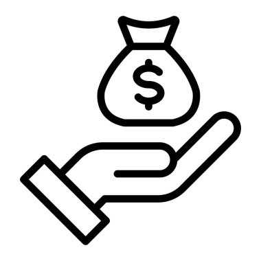 Kişisel ve Ticari Kullanım İçin Yatırım Vektör Satırı Simgesi Tasarımı