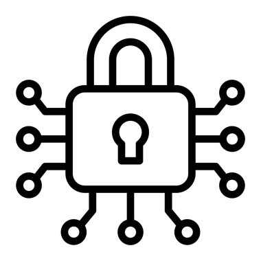 Kişisel ve ticari kullanım için Şifreleme Vektör Satırı Simgesi Tasarımı